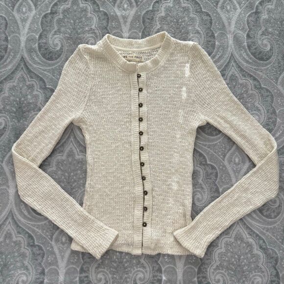 Womens Free People Its on Rib Cardigan - Picture 1 of 3